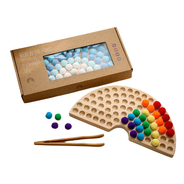 RainbowStack | Aprendizaje colorido - Juego de clasificación y apilamiento de madera para niños pequeños